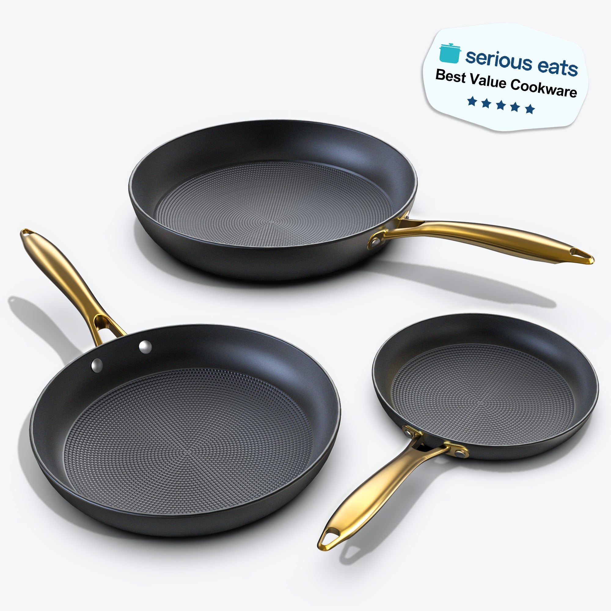 Nonstick Frying Pan Set 8", 10" & 12"