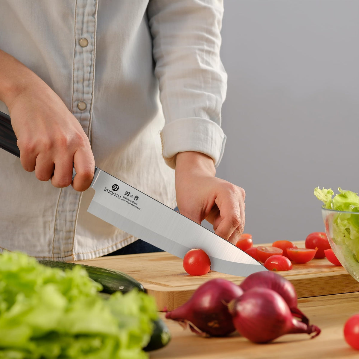 8 Inch Deba Japanese Chef Knife, Single-Bevel Stainless Steel Kitchen Knife