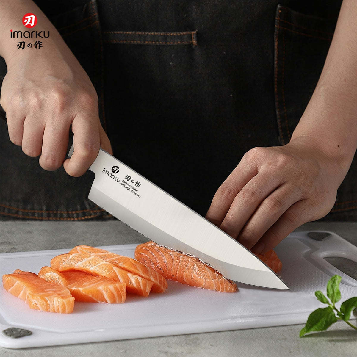 8 Inch Deba Japanese Chef Knife, Single-Bevel Stainless Steel Kitchen Knife