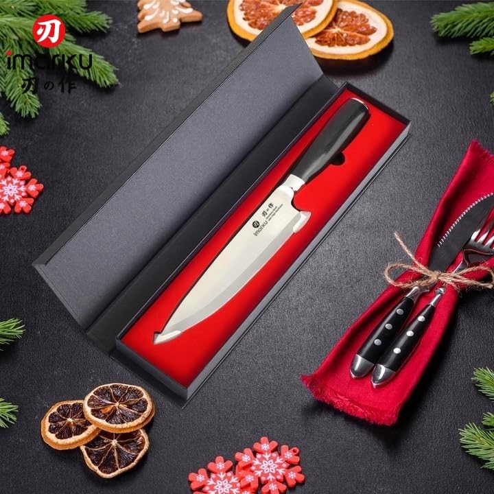 8 Inch Deba Japanese Chef Knife, Single-Bevel Stainless Steel Kitchen Knife
