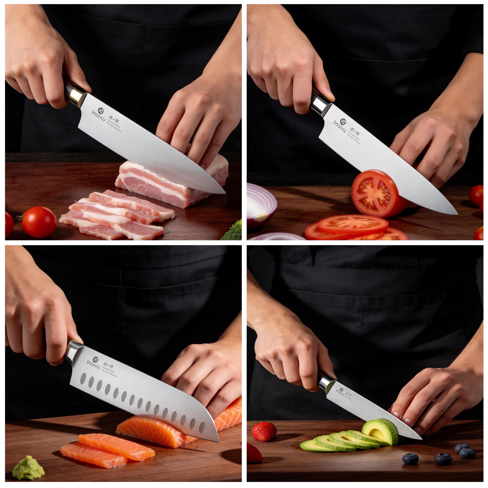Imarku 3-Piece Chef Knife Set Ultra Sharp Japanese Steel Knives