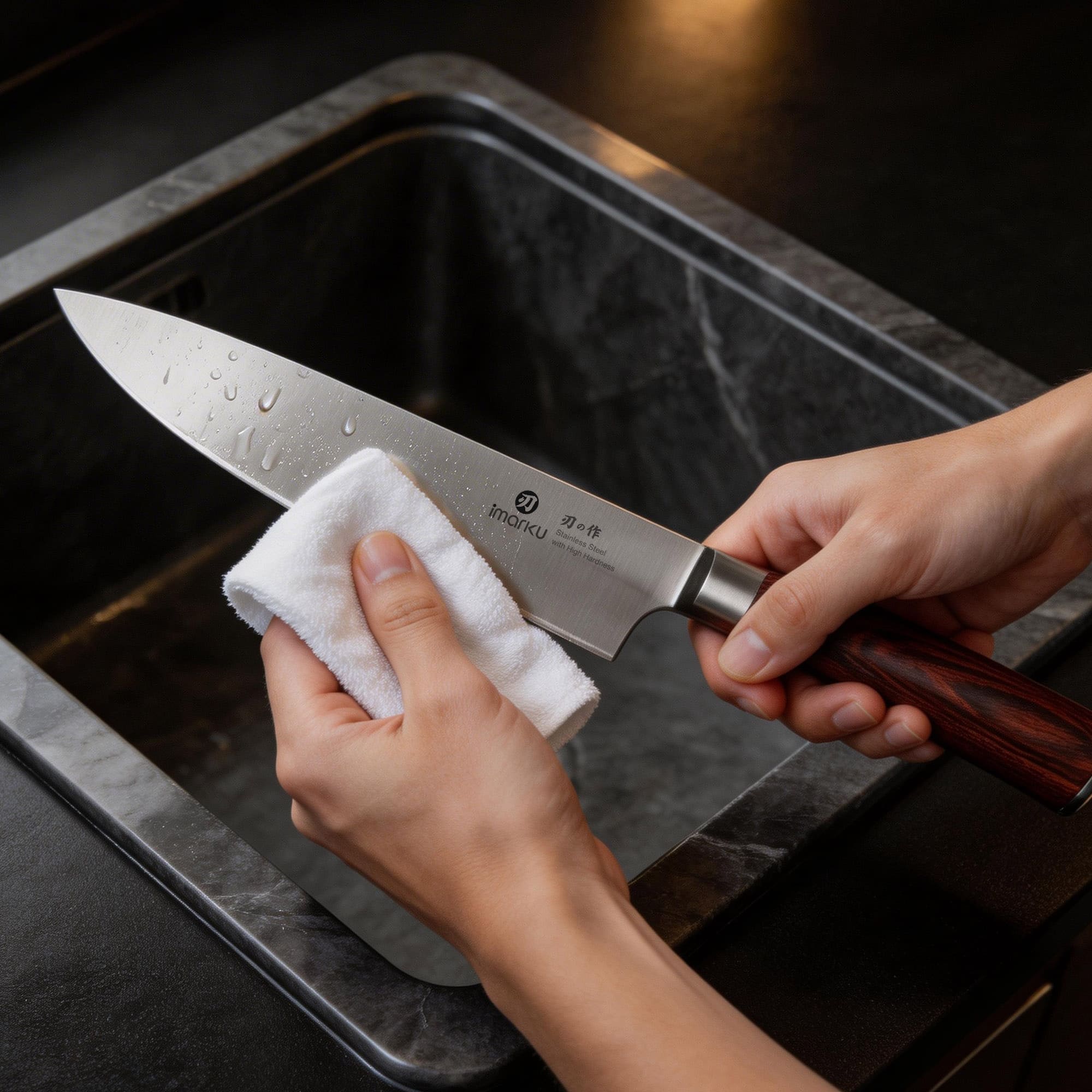 chef knife easy to clean_p8 red