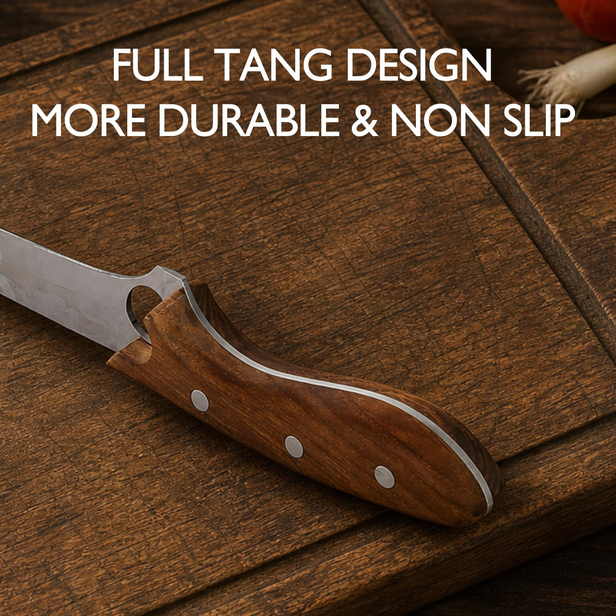 7.8 Inch Boning Knife for Meat Cutting, High Carbon Stainless Steel with Ash Wood Handle
