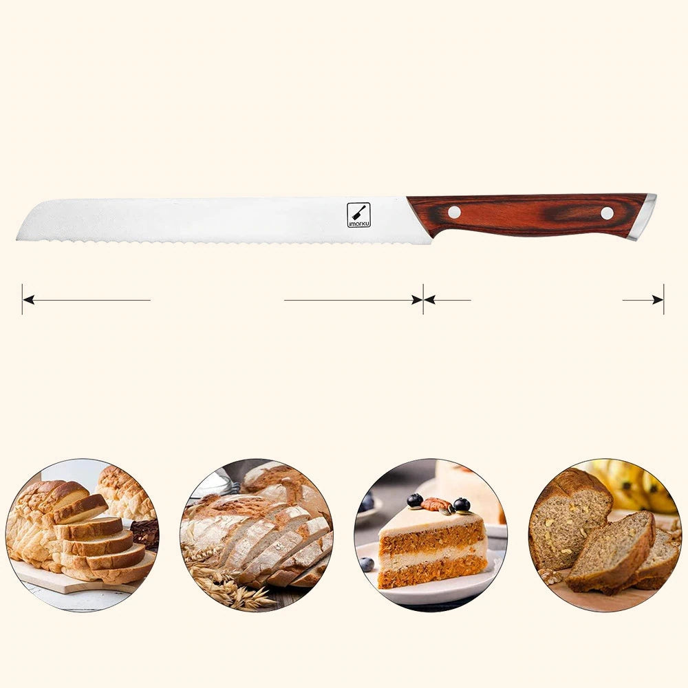 10-Inch German Premium Stainless Steel Bread Knife - iMarku ® - iMarku ®