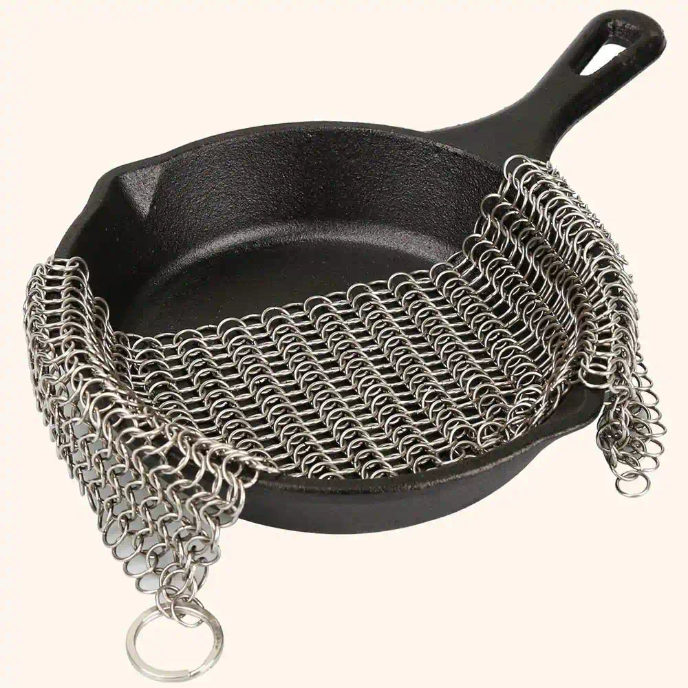 LauKingdom Cast Iron Cleaner - Stainless Steel Cast Iron Cleaner 316L Chainmail