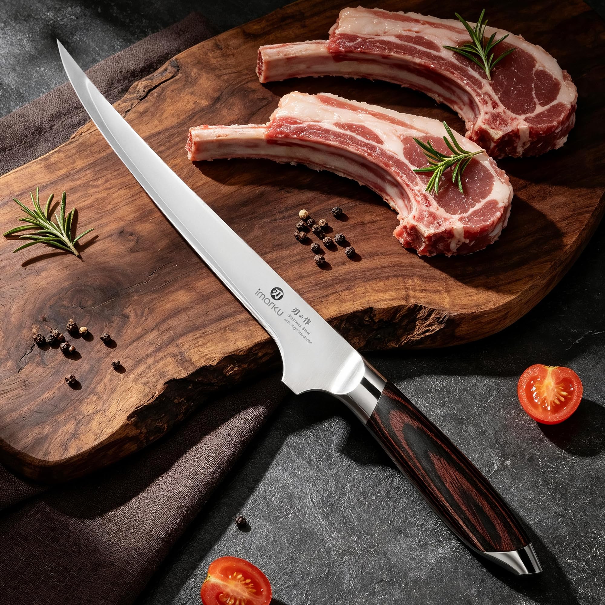 Fillet Knife 8 Inch High Carbon Stainless Steel Flexible Boning