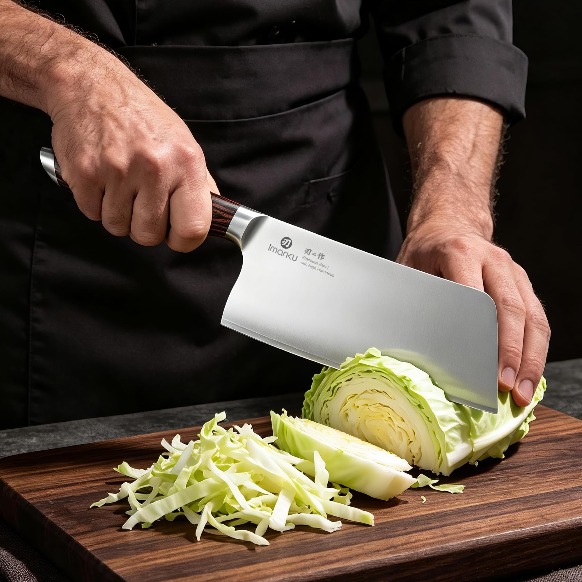 Cleaver Knife 7.5 Inch High Carbon Stainless Steel Chopping Chef Knife