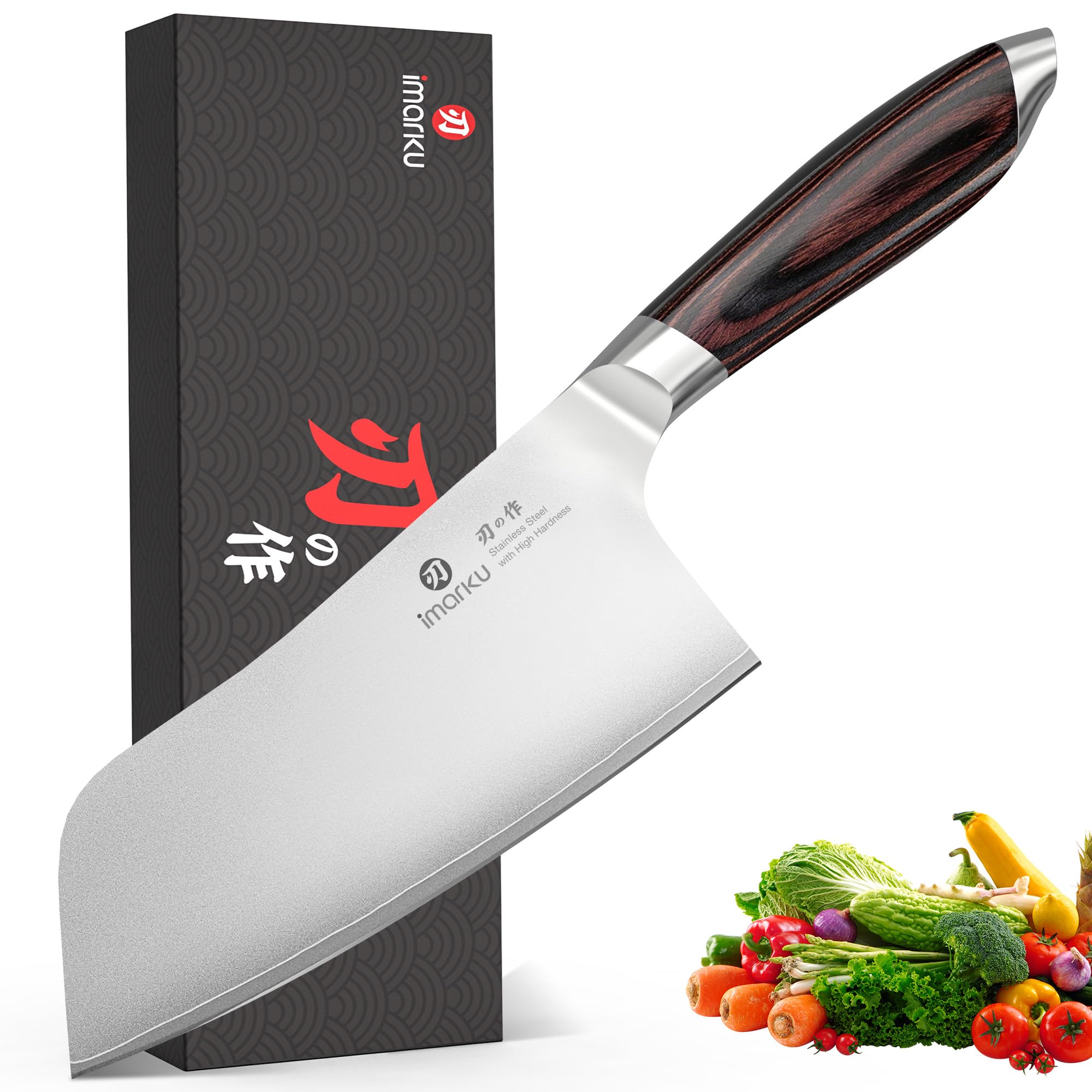 Meat Cleaver Knife 6.3 Inch High Carbon Stainless Steel Butcher Knife