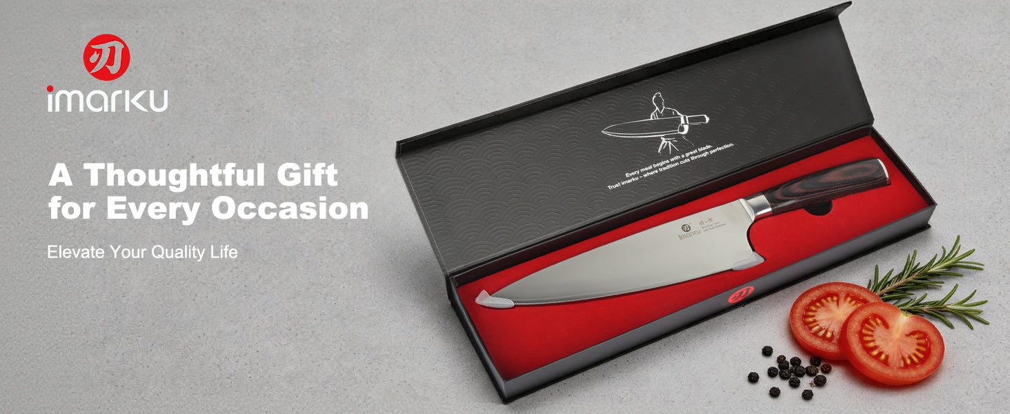 TS09-Imarku chef knife gift box with tomato and rosemary