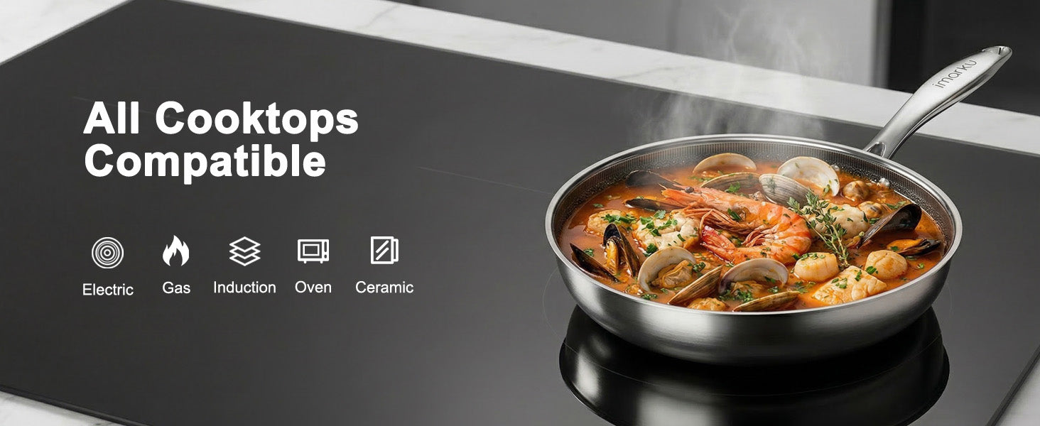 Imarku pan compatible with all cooktops
