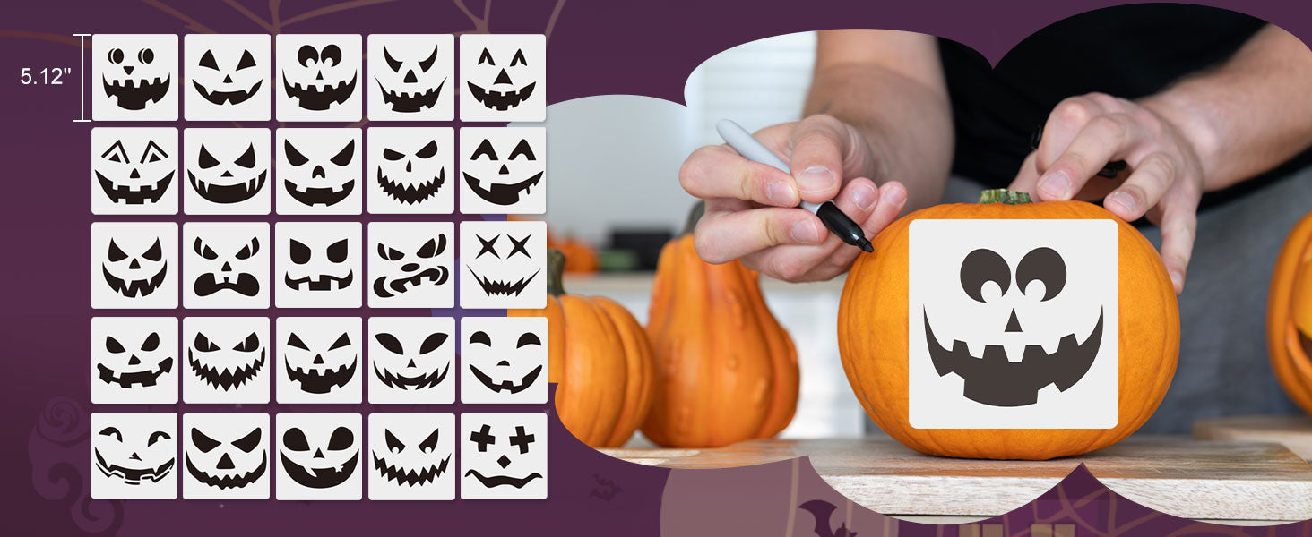 Various Stencils Caring Tools Halloween