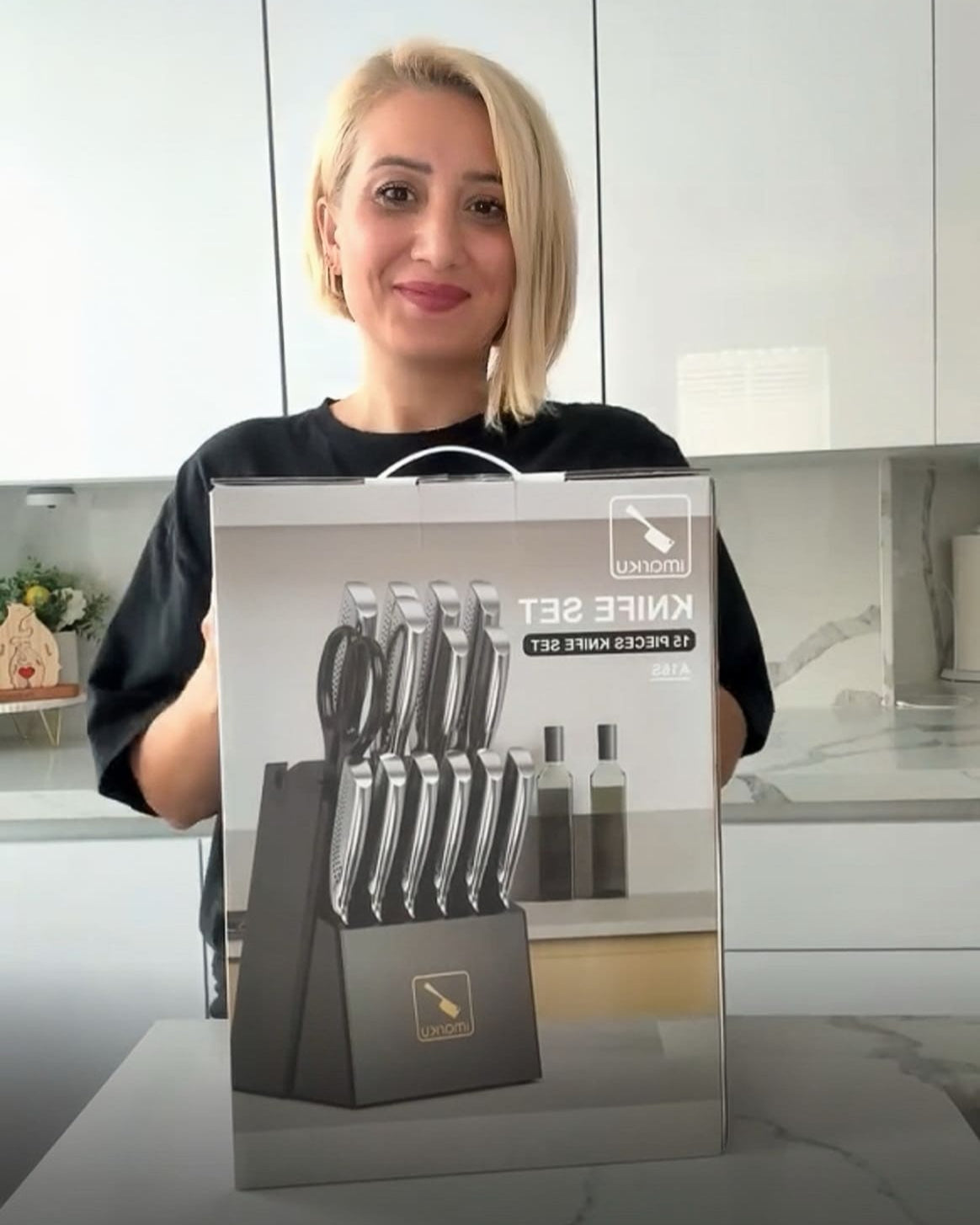 imarku new black knife set for $30 off