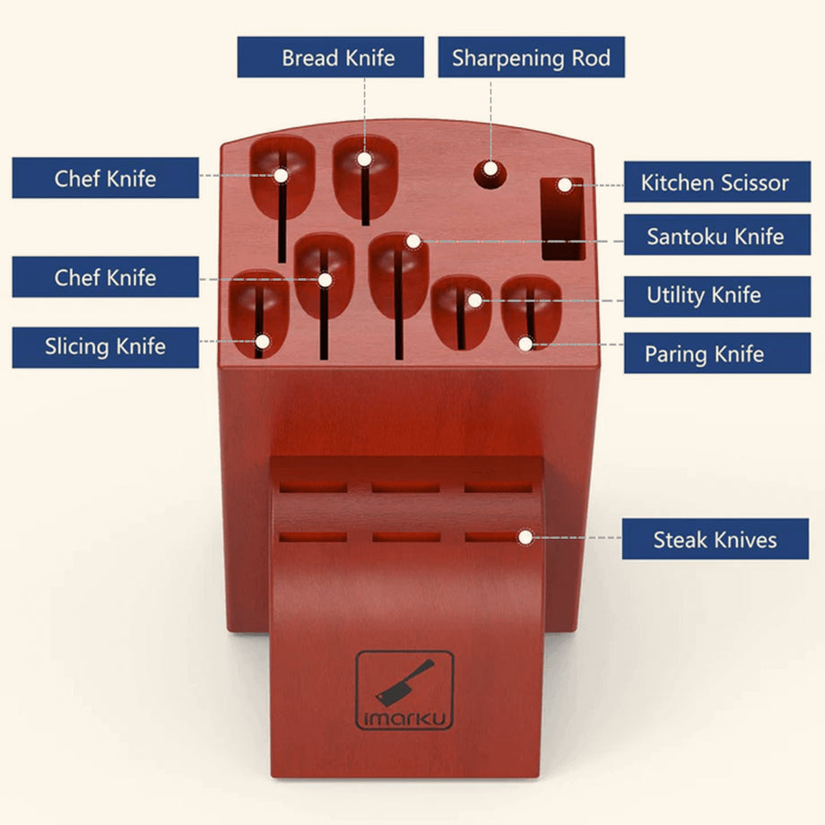 Elevate Your Culinary Art with the High-End 16-Piece Knife Block Set -  IMARKU