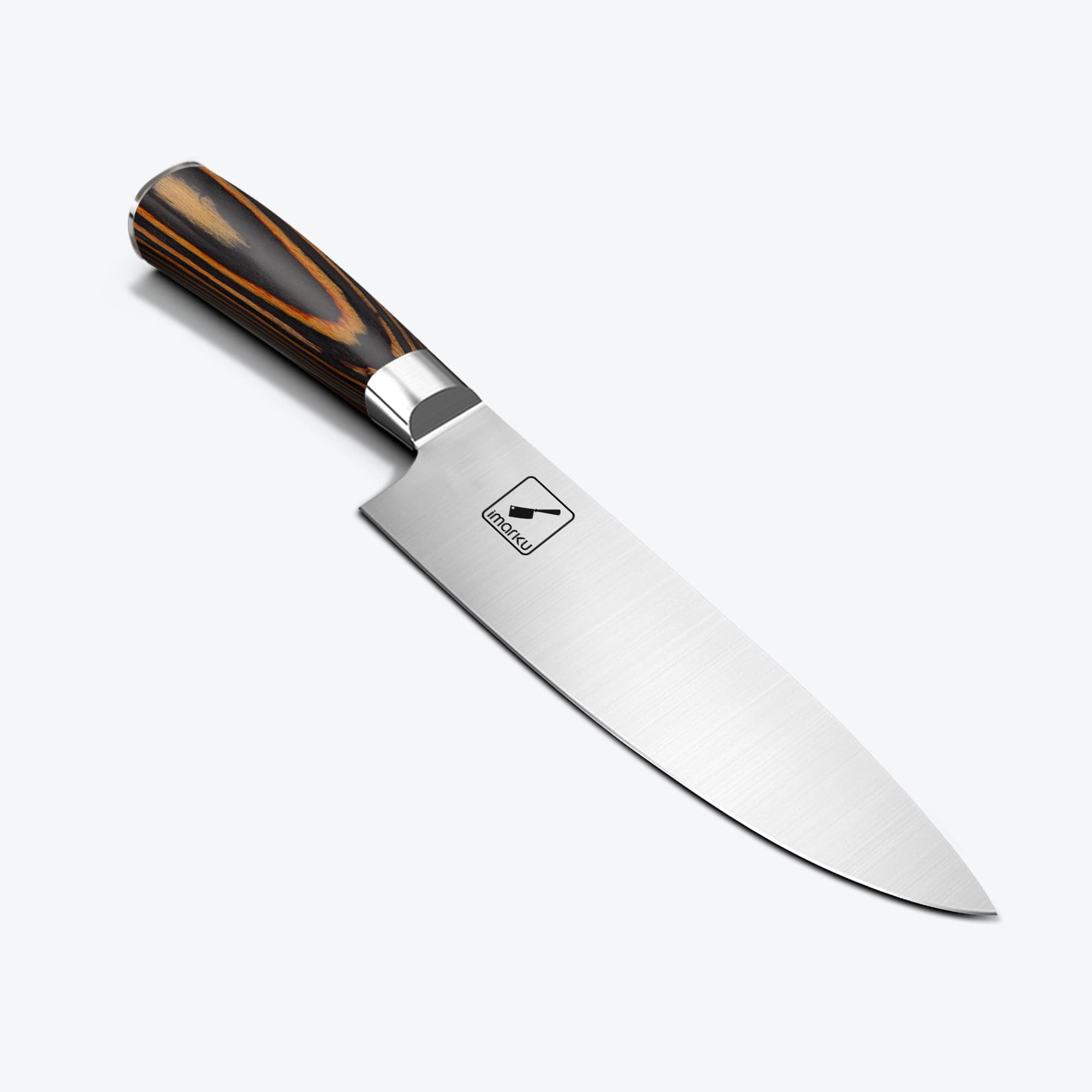 Imarku 8 Inch Japanese Chef Knife Gyuto Carbon Steel Hand Forged for Kitchen