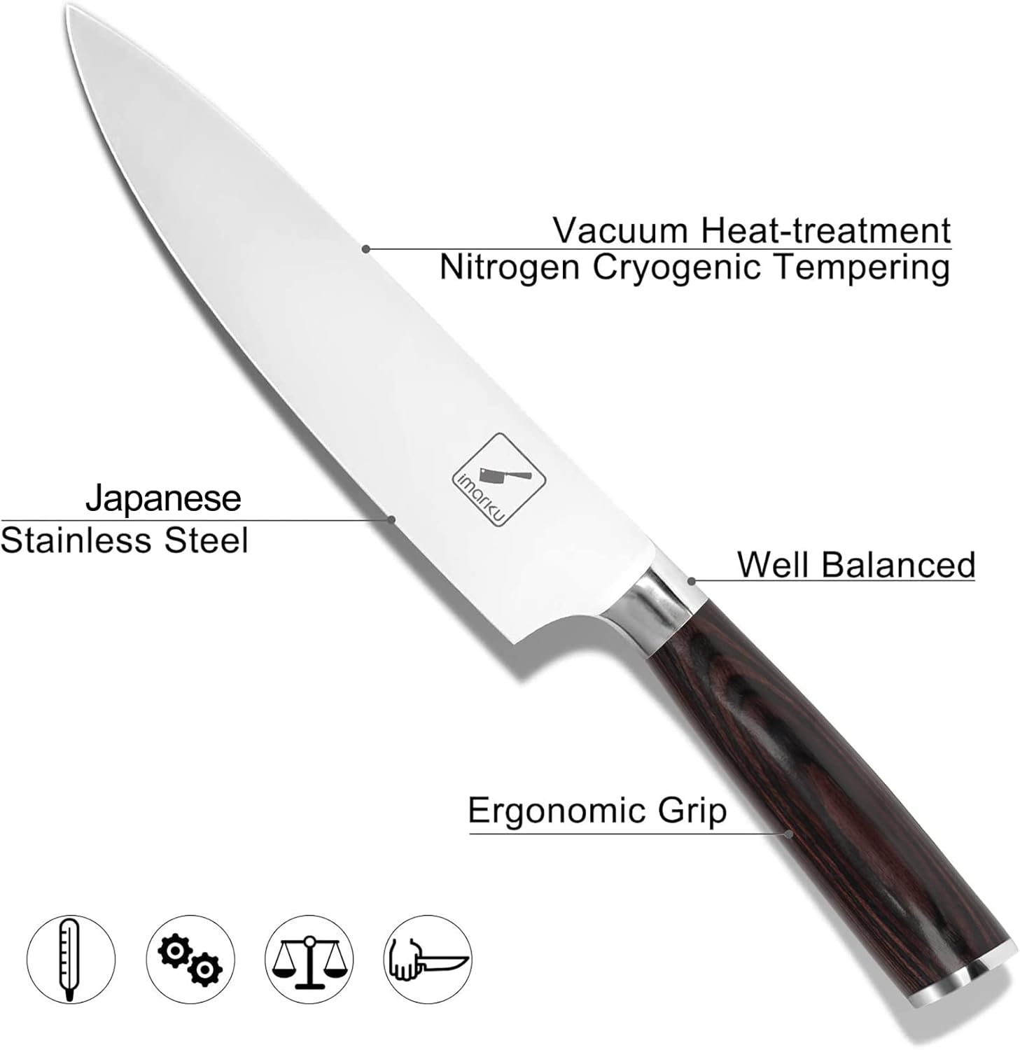 imarku Japanese stainless steel 8 inch chef knife