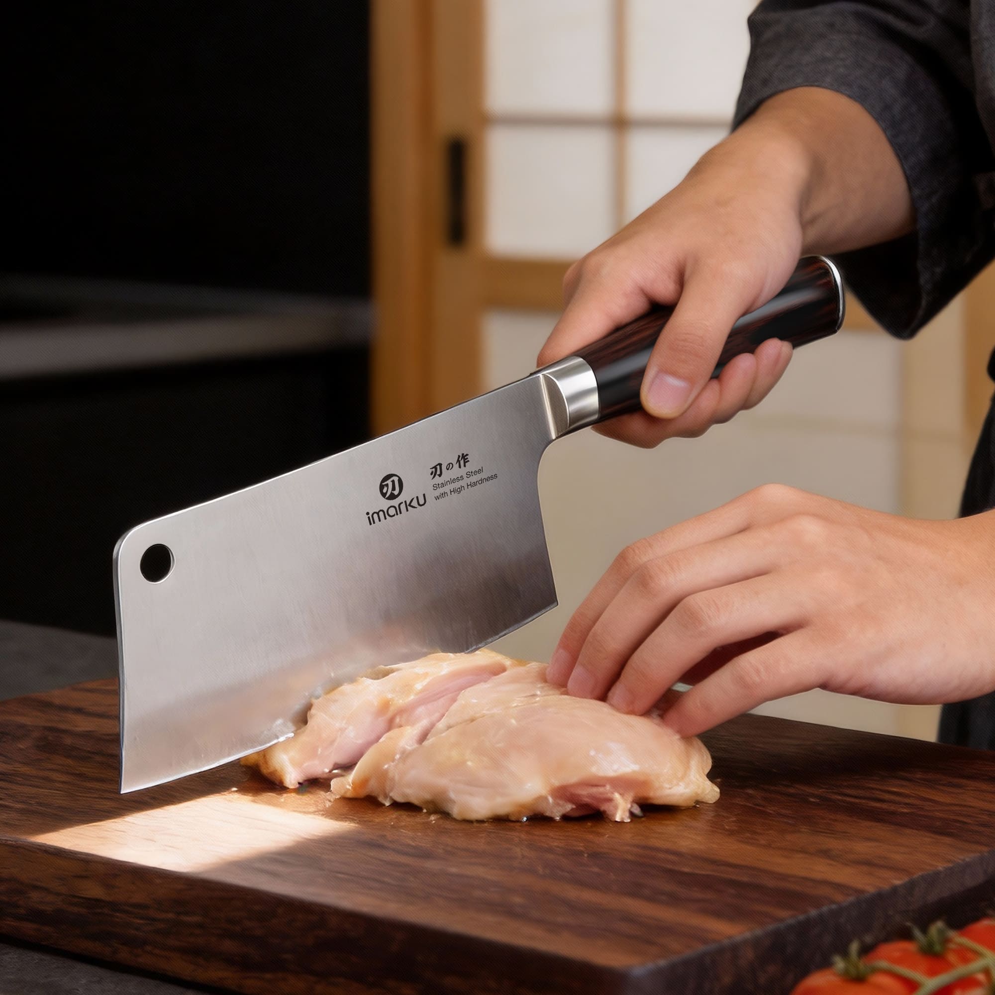 cleaver knife with hole