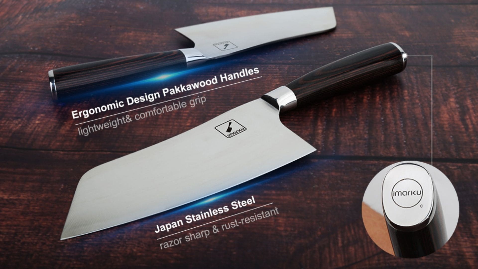 cleaver with ergonomic handle