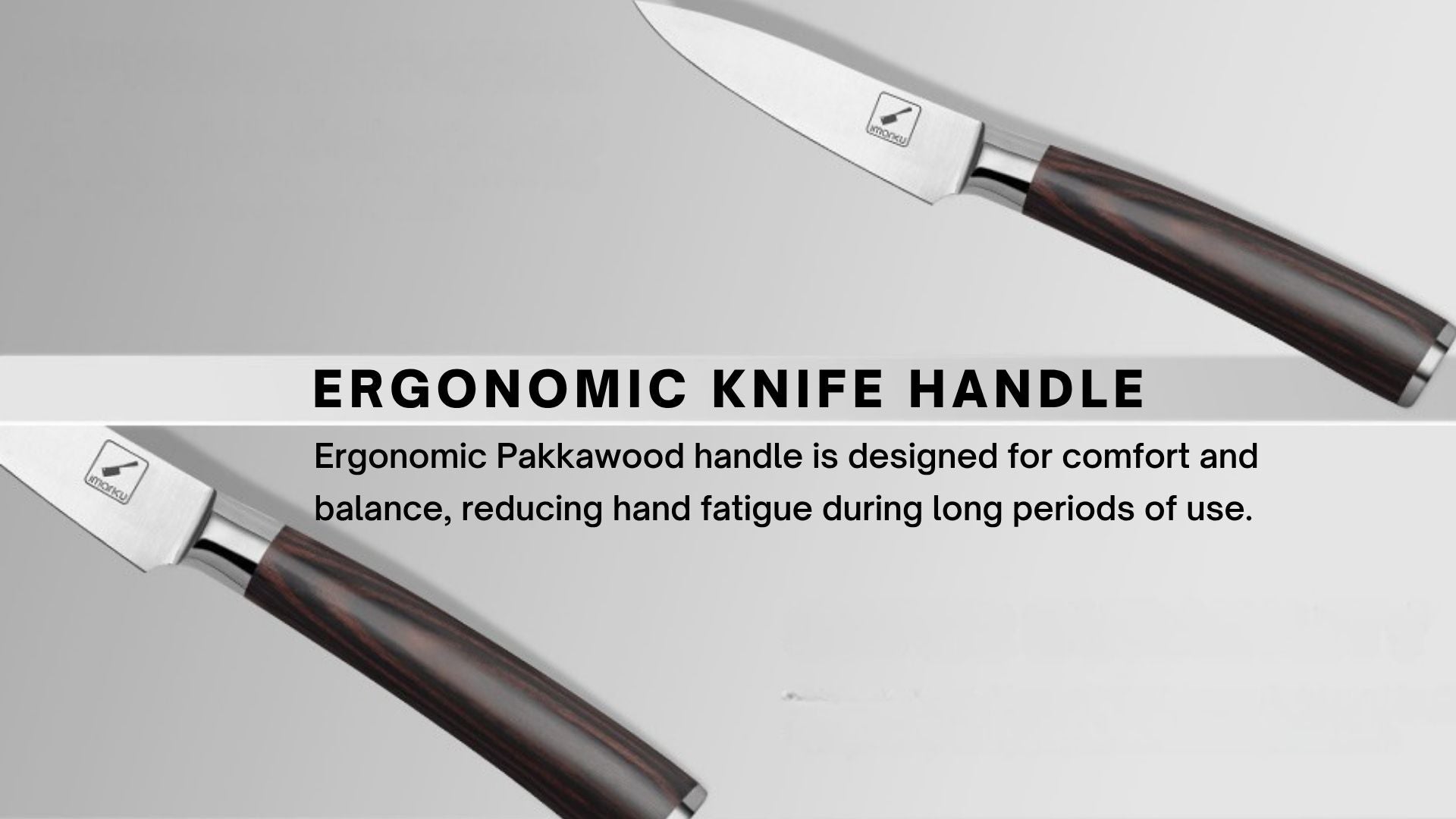 ergonomic wooden knife handle