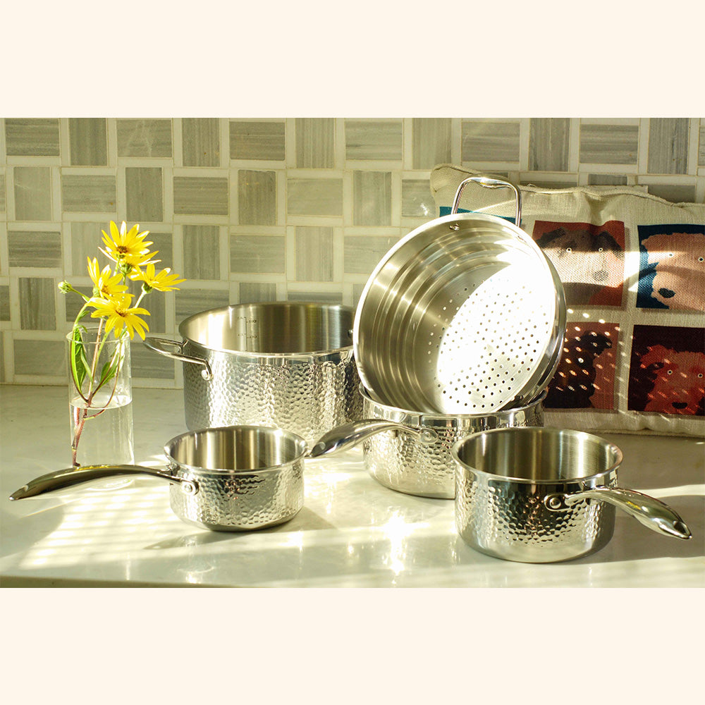 Tri-ply Clad Stainless Steel Cookware Set