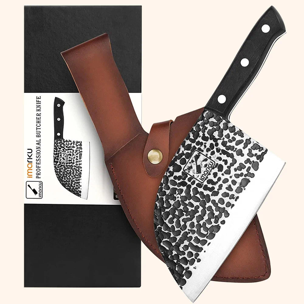 hammered butcher knife imarku