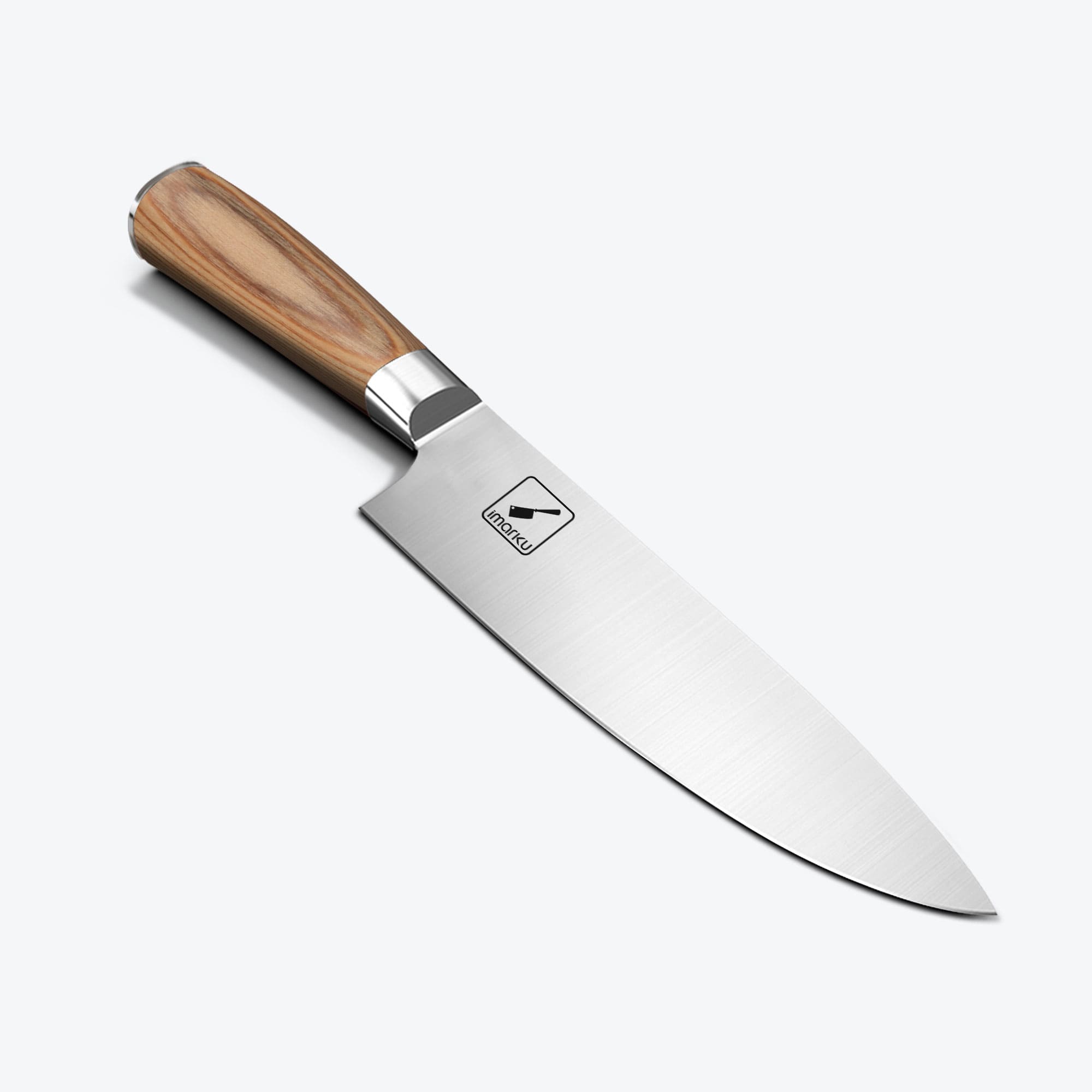Imarku 8 Inch Japanese Chef Knife Gyuto Carbon Steel Hand Forged for Kitchen