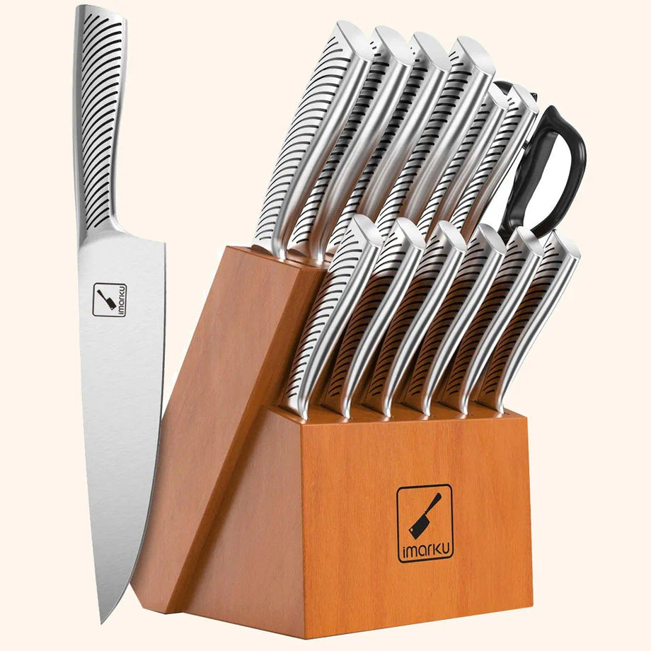 Knife Sets for Kitchen with Block, SHAN ZU Knife Block Set, Japanese Super  Steel Kitchen Knife Sets with Removable Block & K133 Ergonomic Handle