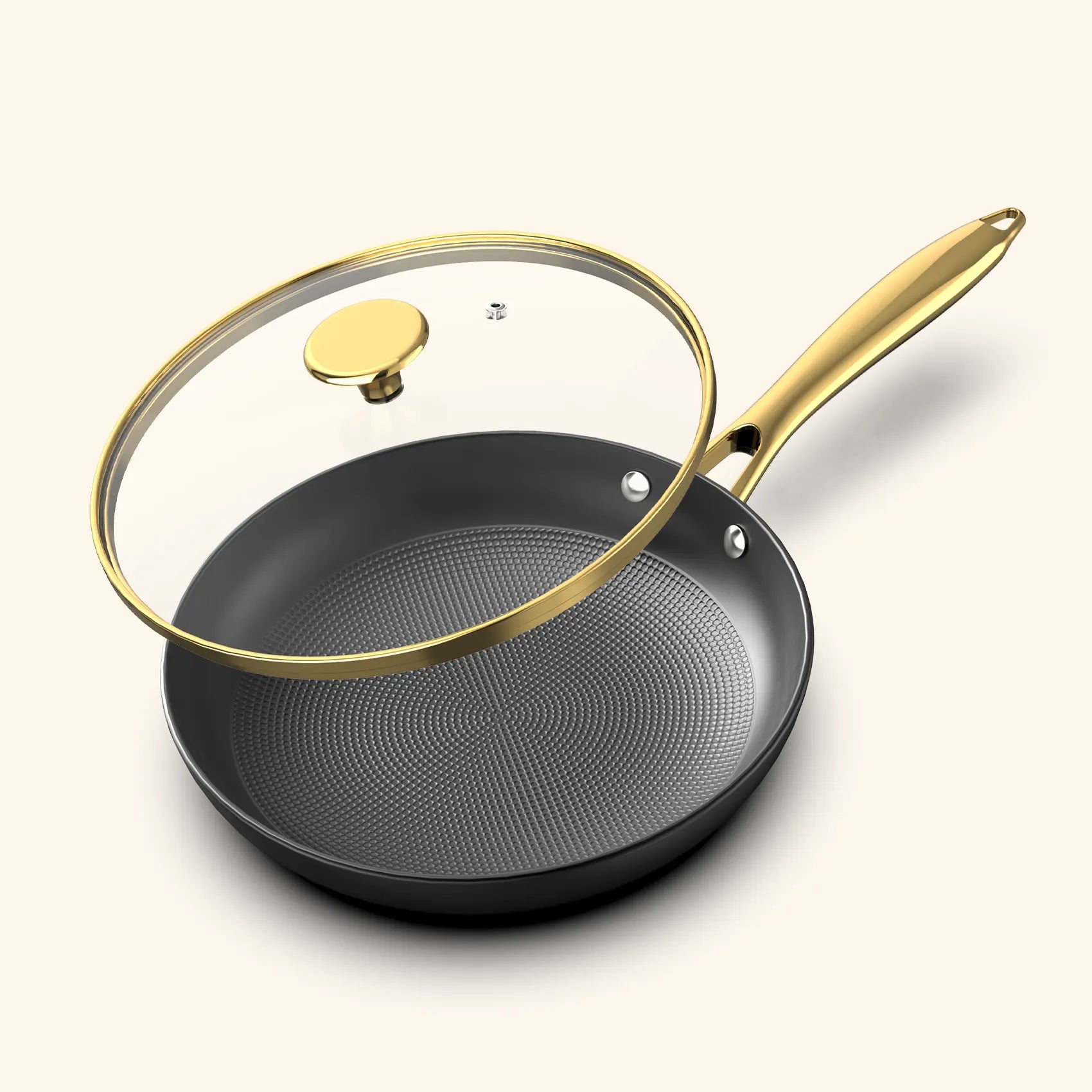 Nonstick Frying Pans Set with Glass Lids