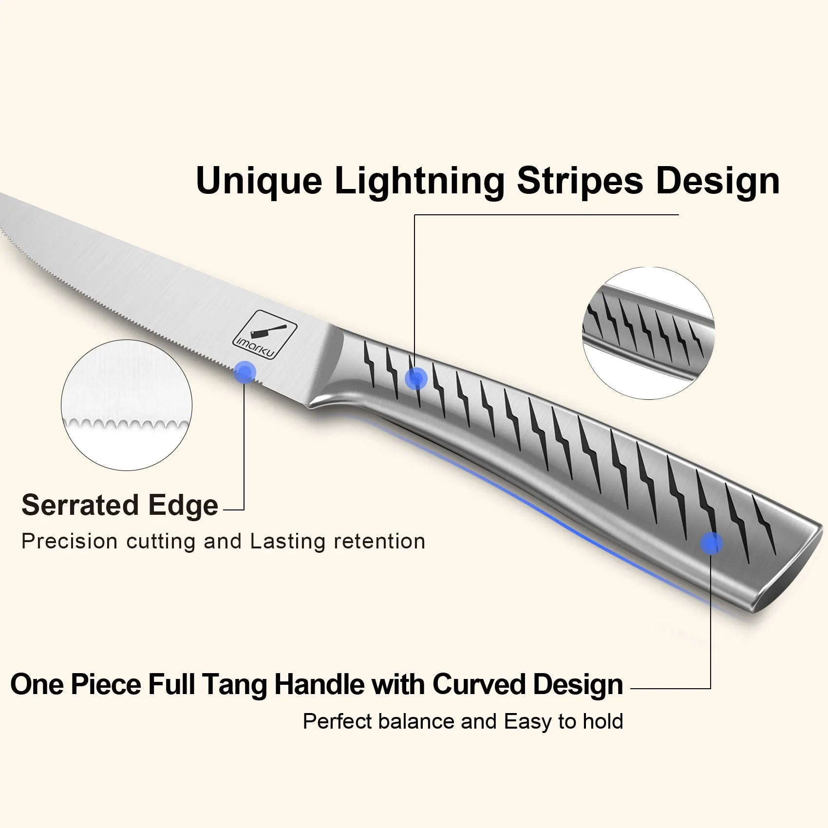 Imarku Steak Knife Set 4.7"