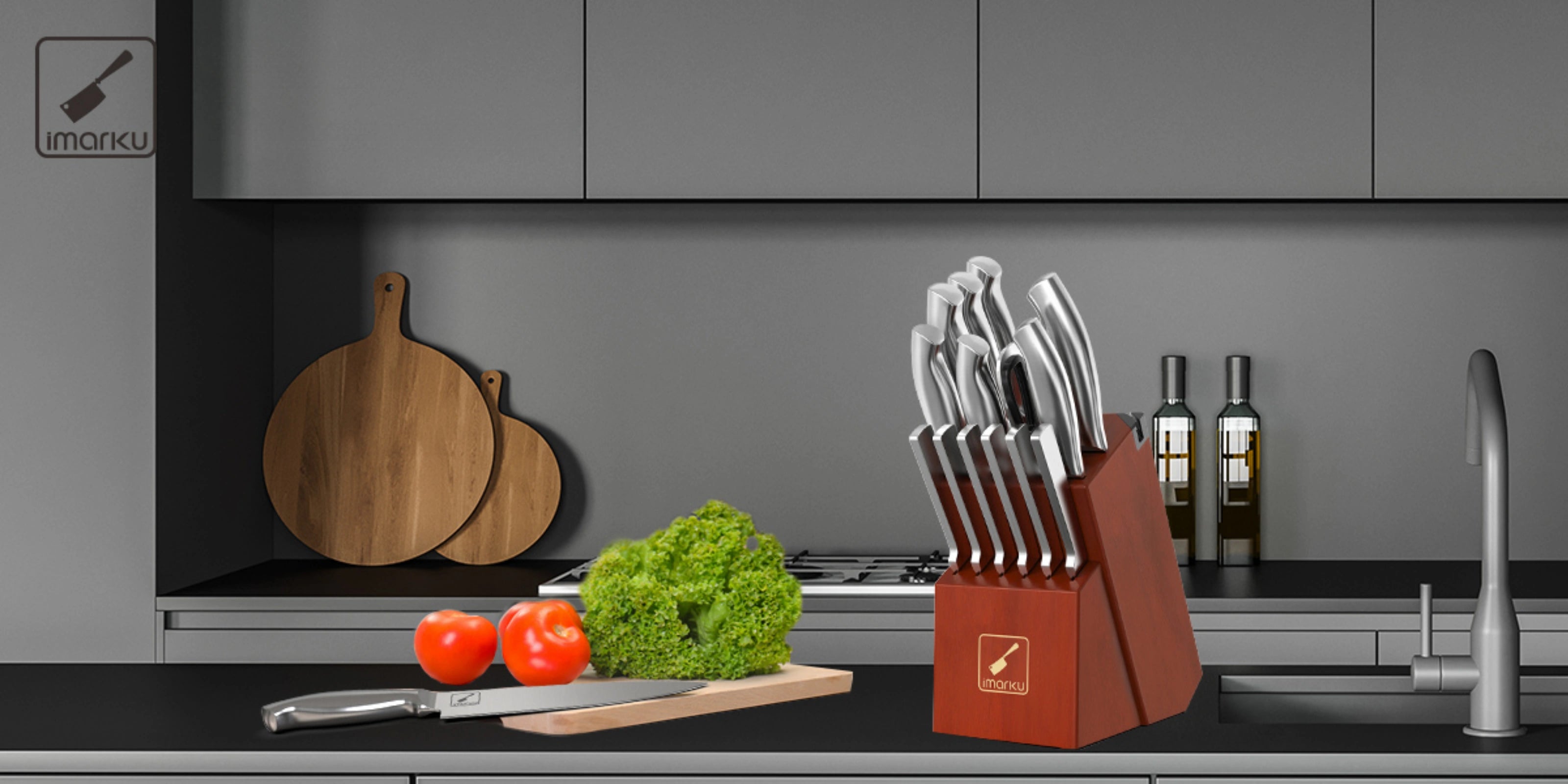 imarku 15 pcs knife set