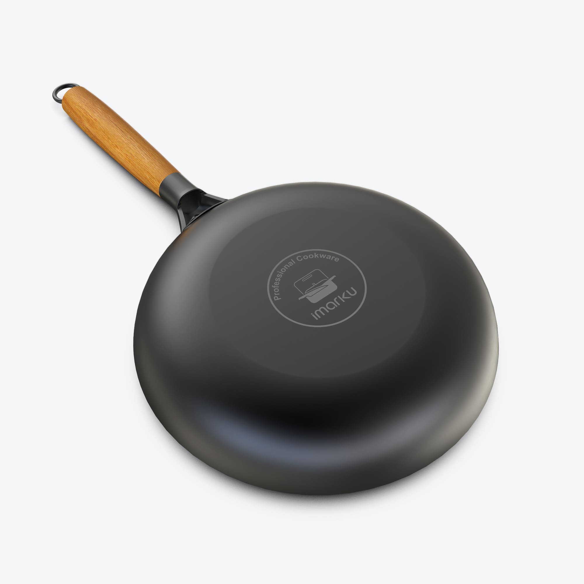 imarku professional nonstick frying pan with wooden handle