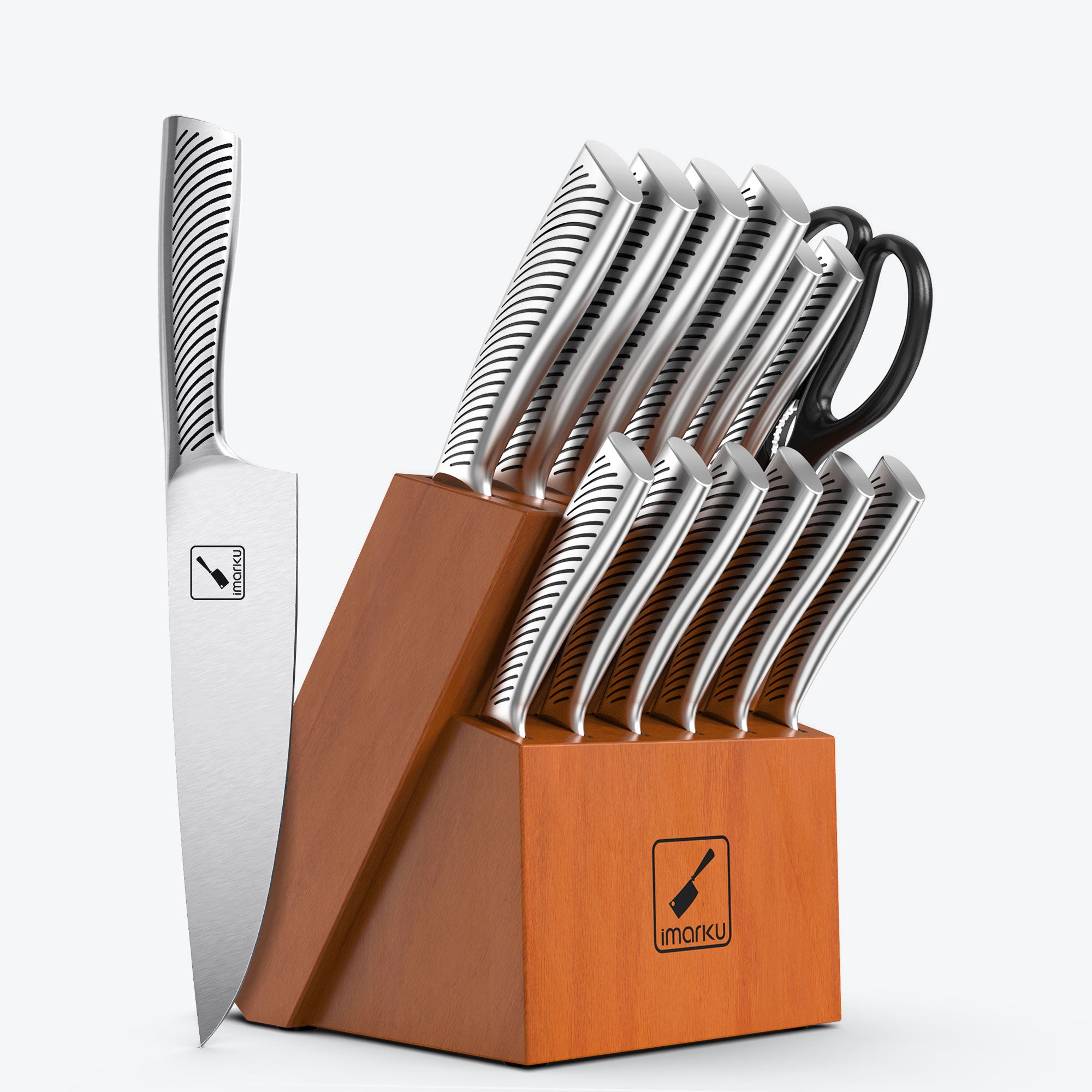 imarku best selling orange kitchen knife set
