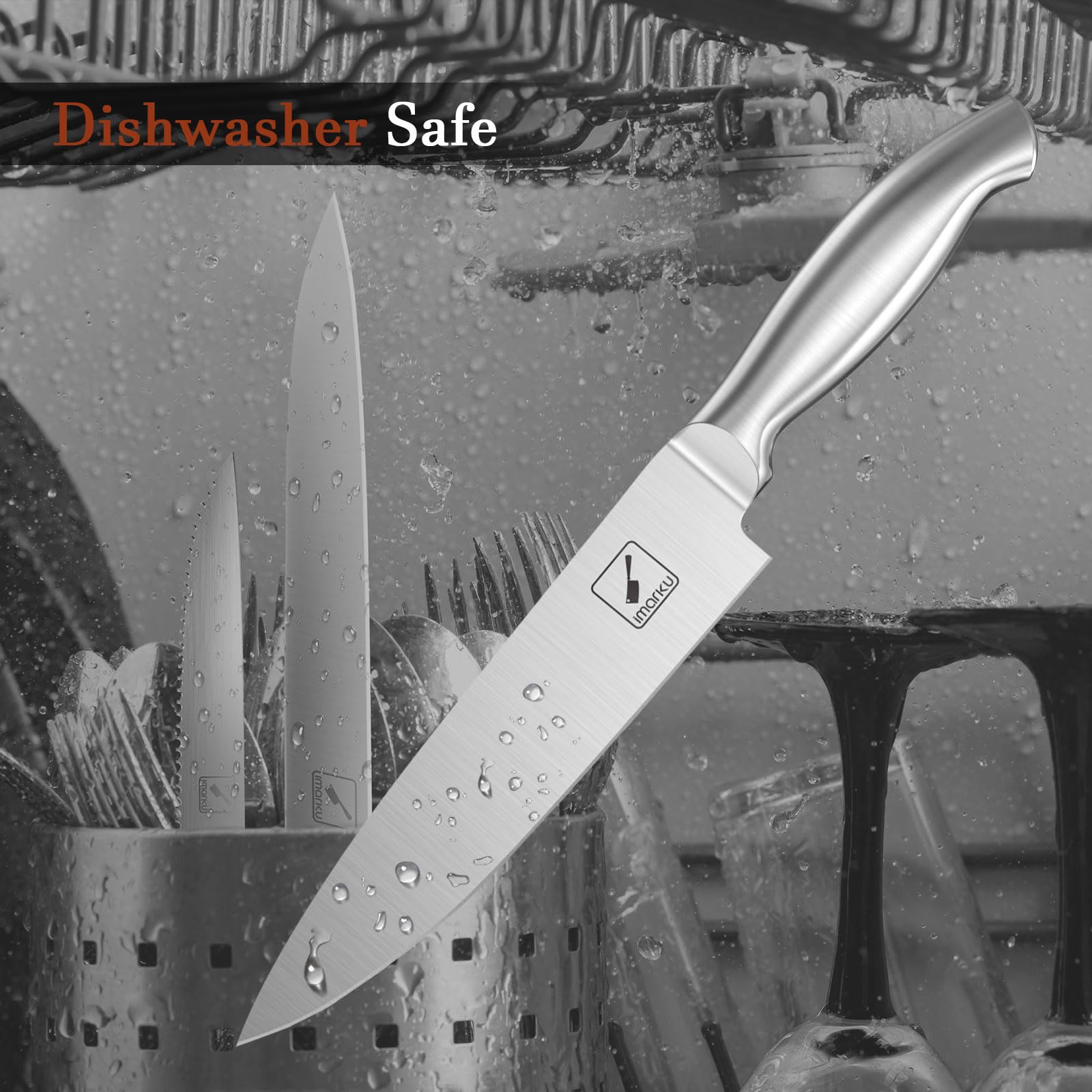 Dishwasher safe knife set