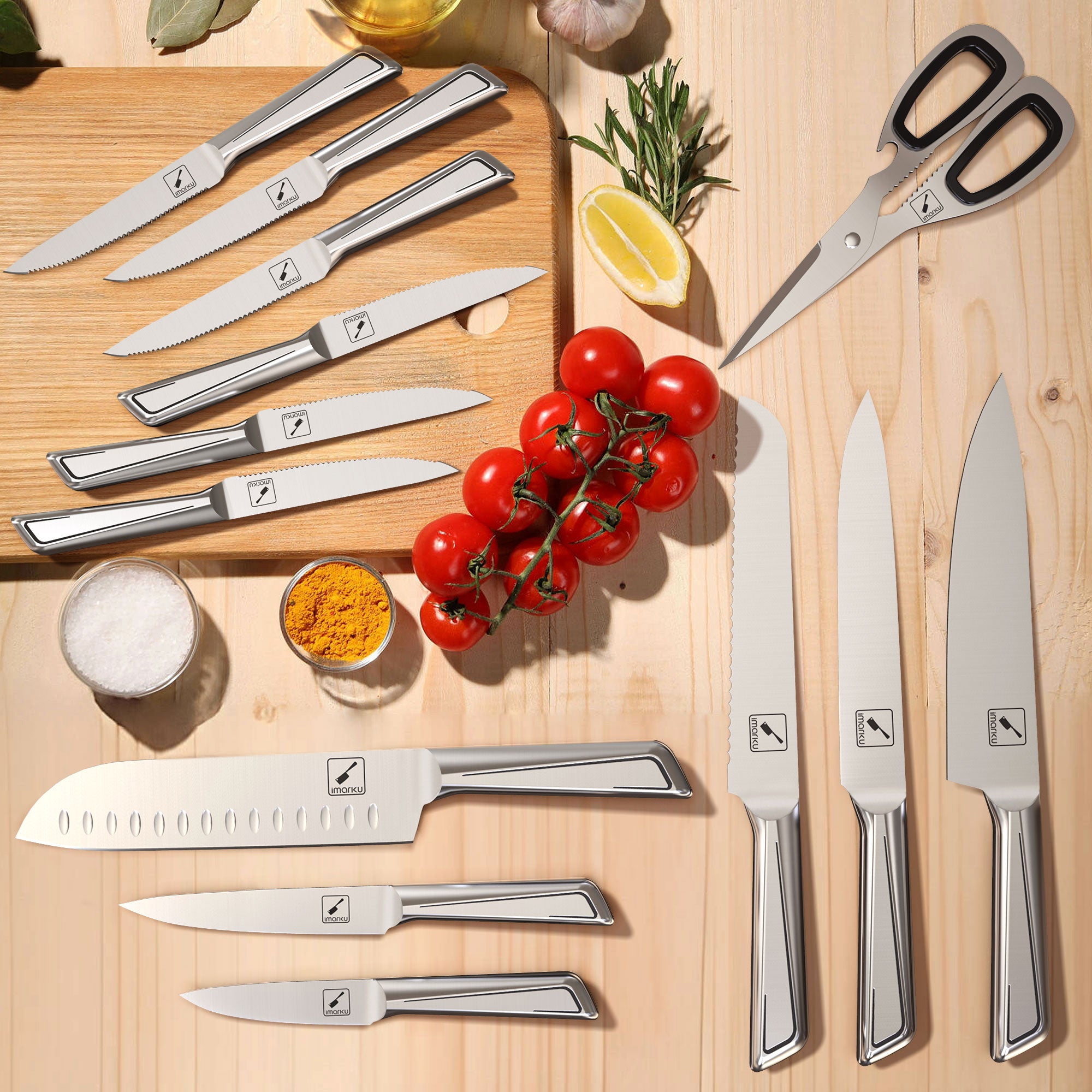 Imarku high carbon stainless steel knife set