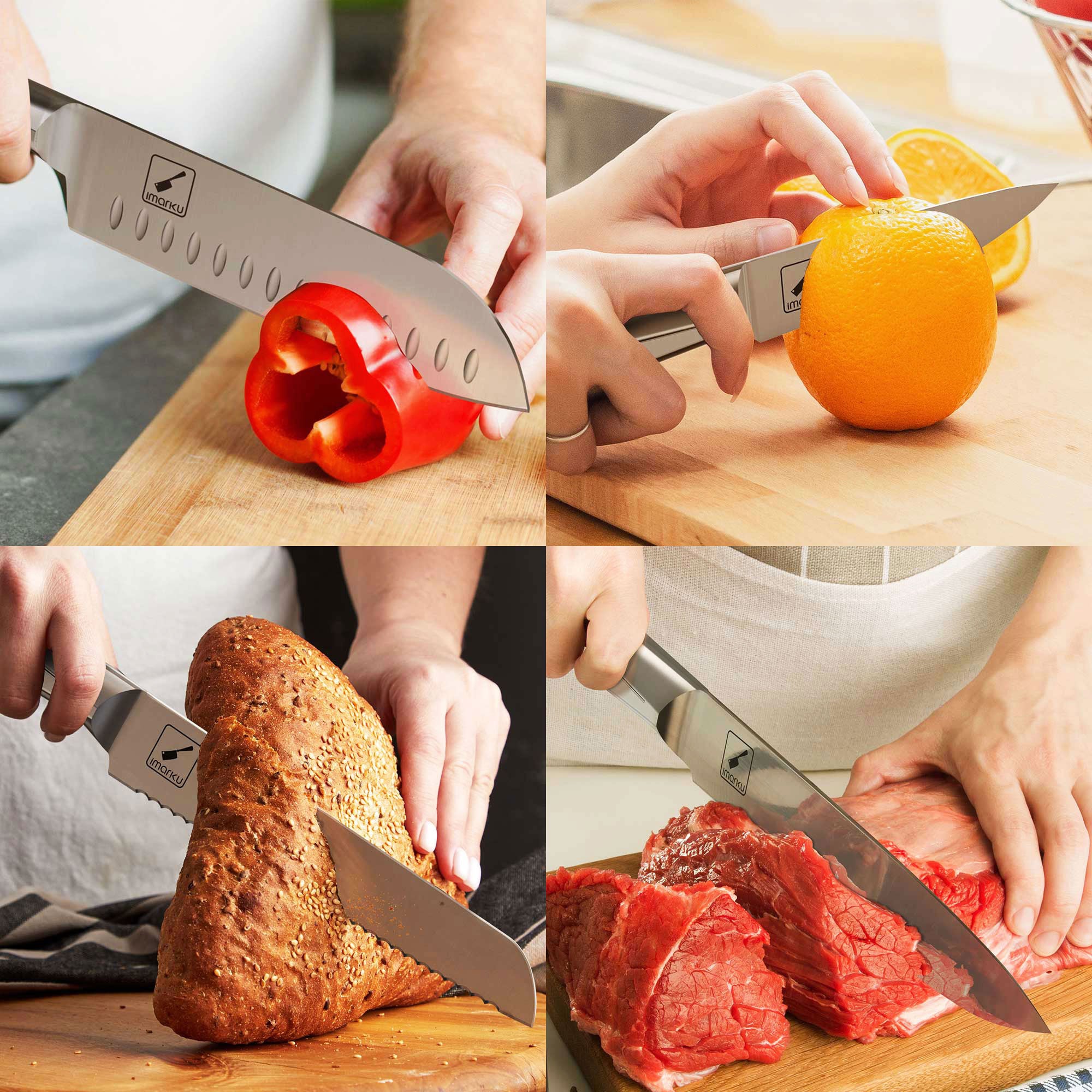 Imarku multi-purpose knife set for kitchen