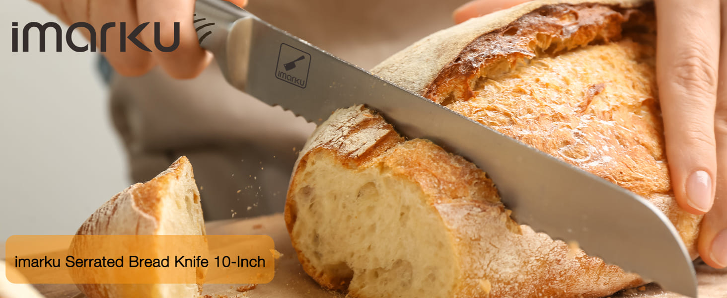 imarku serrated bread knife 10 inch