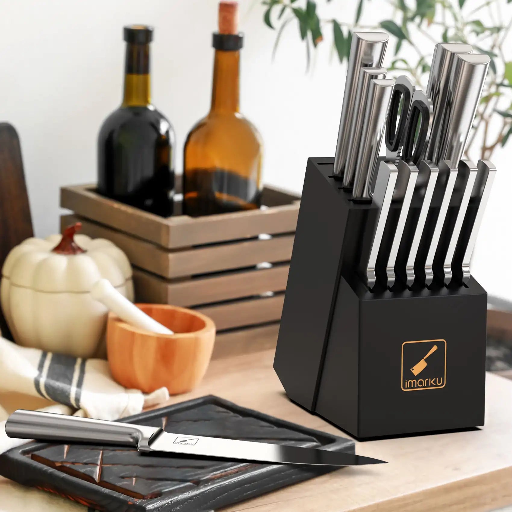 15-Piece kitchen knife set