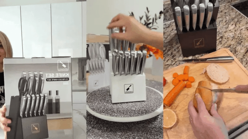 15pc kitchen knife set review