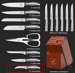 Paring Knife of 16-Piece  Knife Block Set
