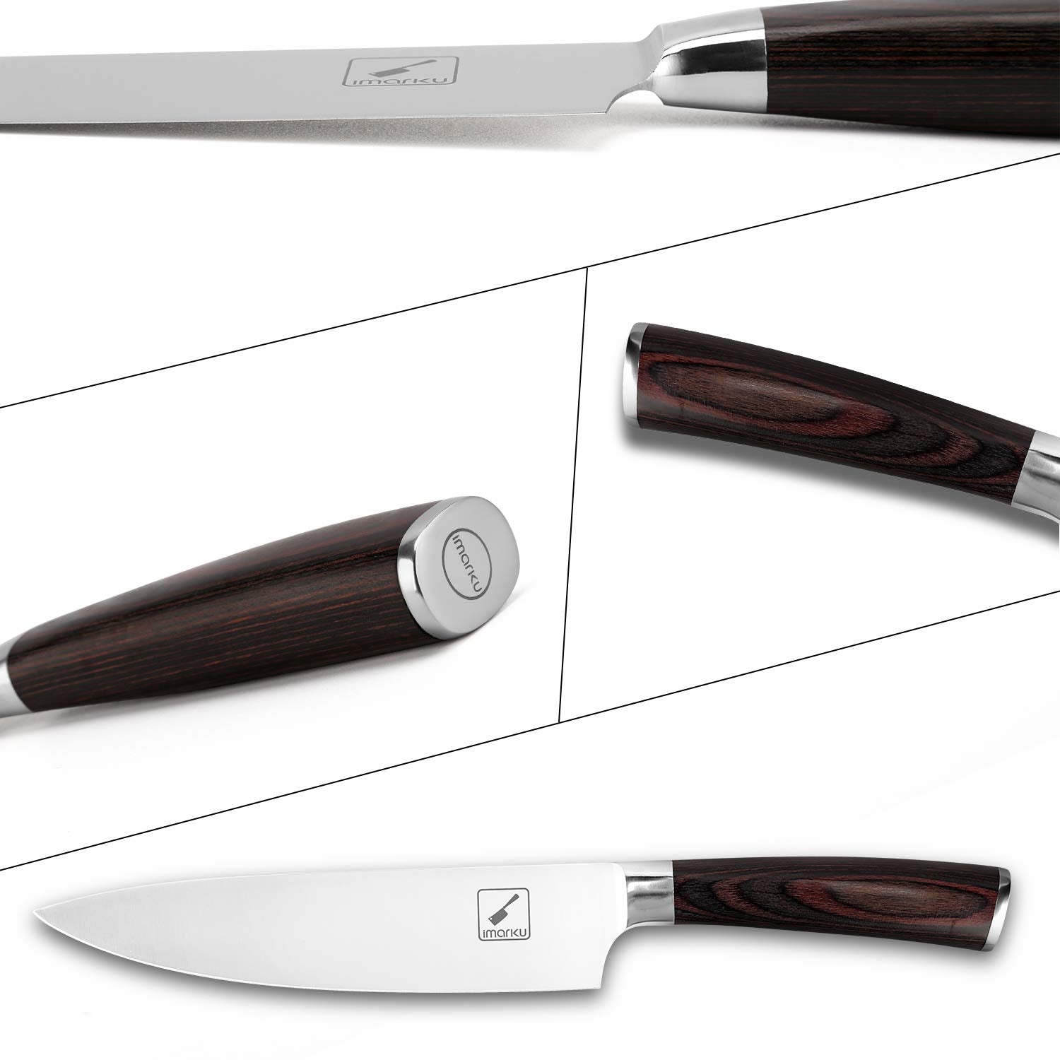 Pro Chef Knife 8 Inch Kitchen Knife with Ergonomic Handle and Gift Box - IMARKU