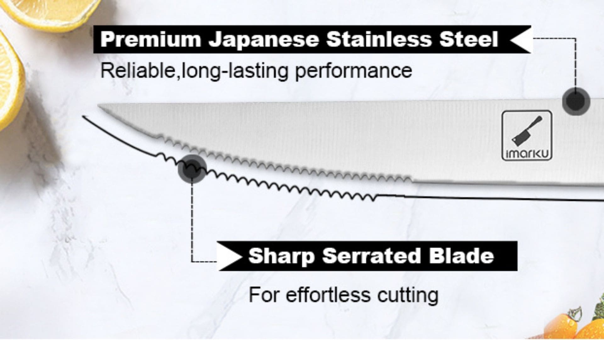 professional serrated knife set