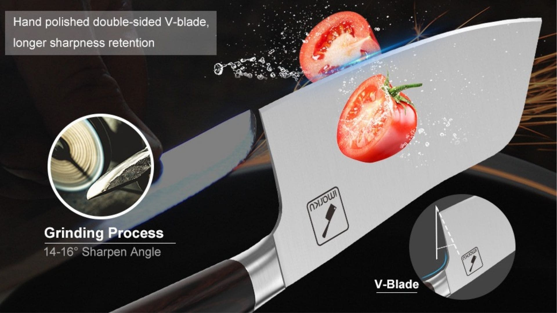 professionally ground sharp blades
