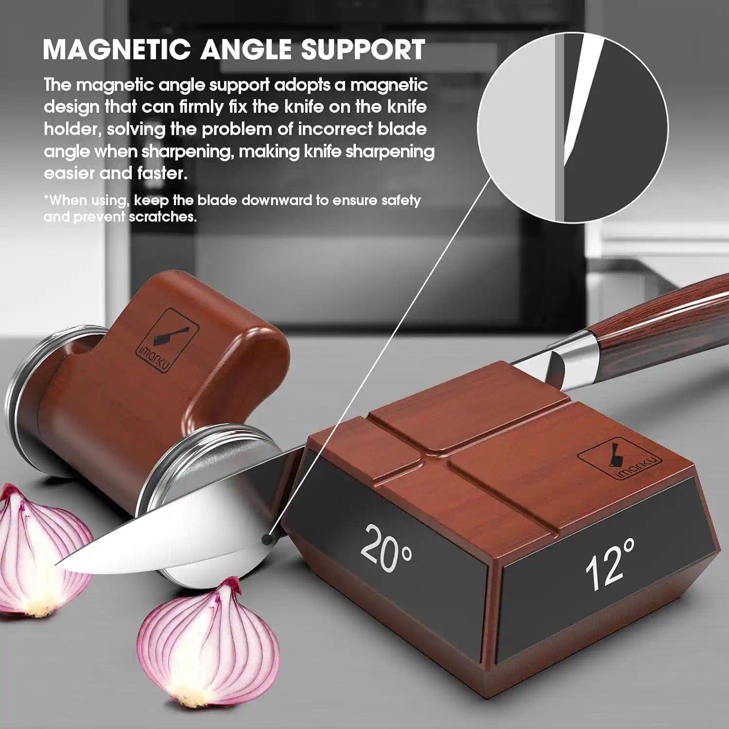 Rolling Knife Sharpener Magnetic Knife Holder Diamond Sharpening
