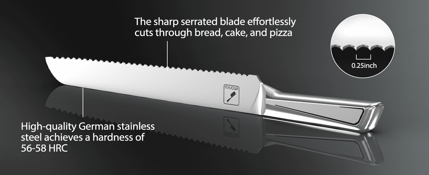 sharp knife for bread and cake
