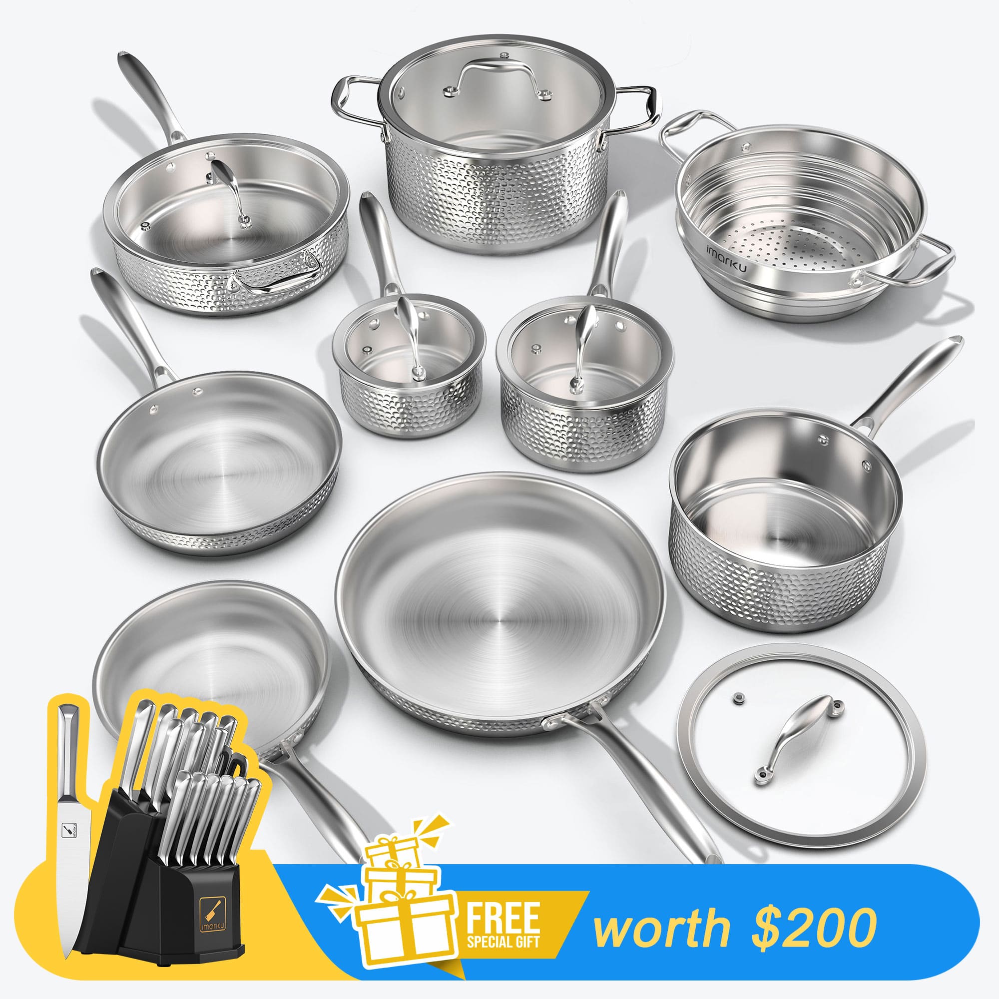 special gift for 14pc stainless steel cookware