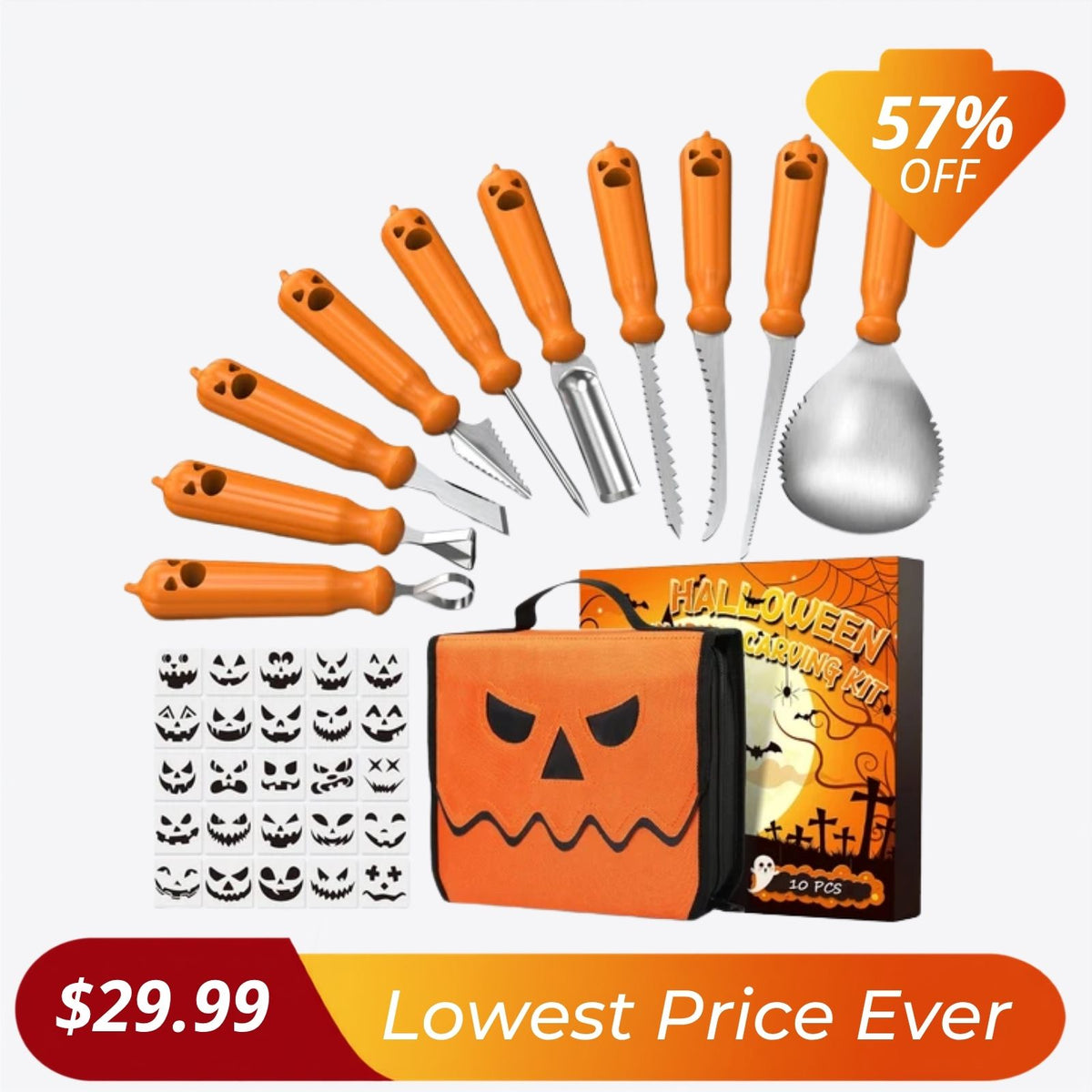 Stainless Halloween Pumpkin Carving Kit - IMARKU