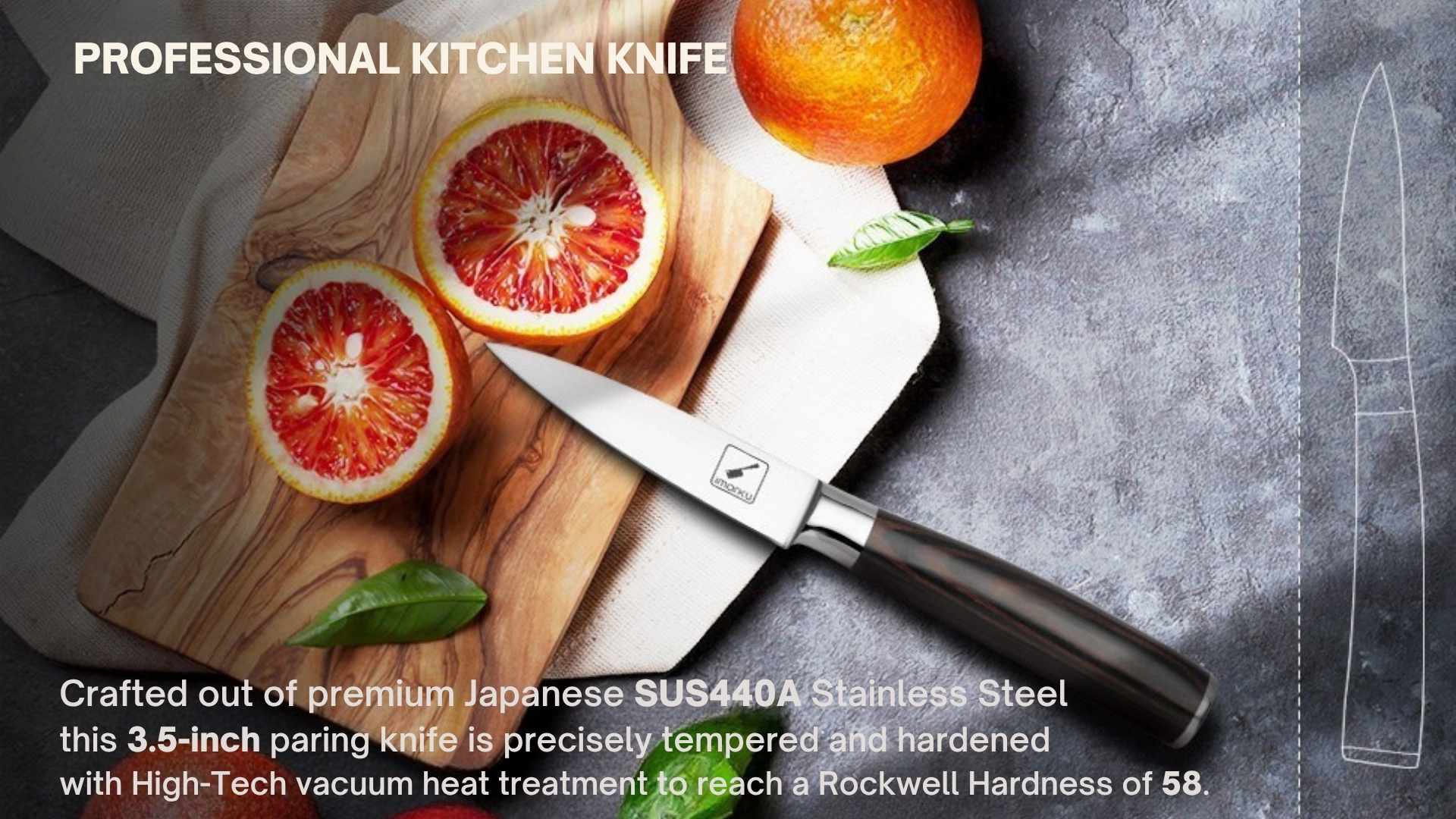stainless steel paring knife