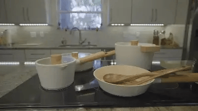 white nonstick cookware