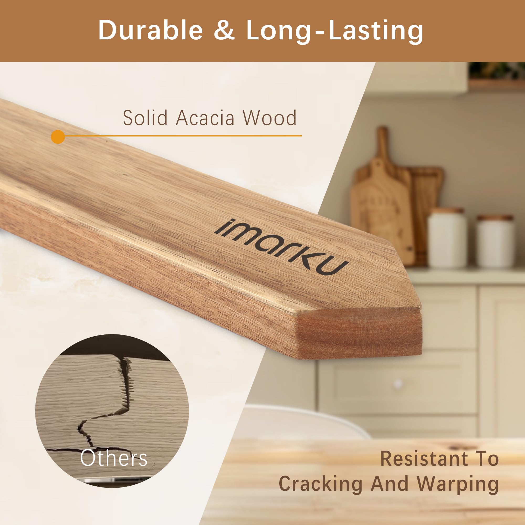 wood magnetic knife stand