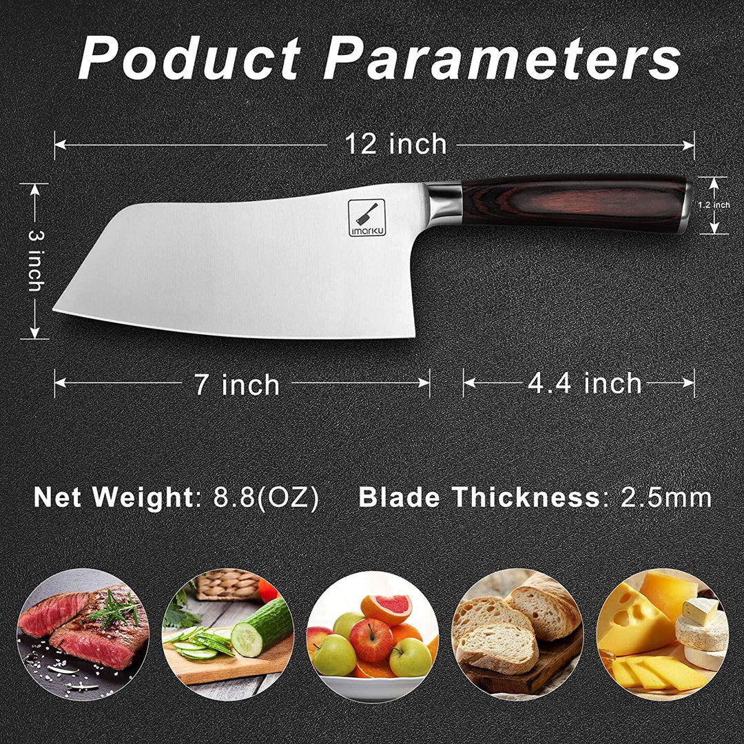  imarku Cleaver Knife and Chef Knife, SUS440A Japan