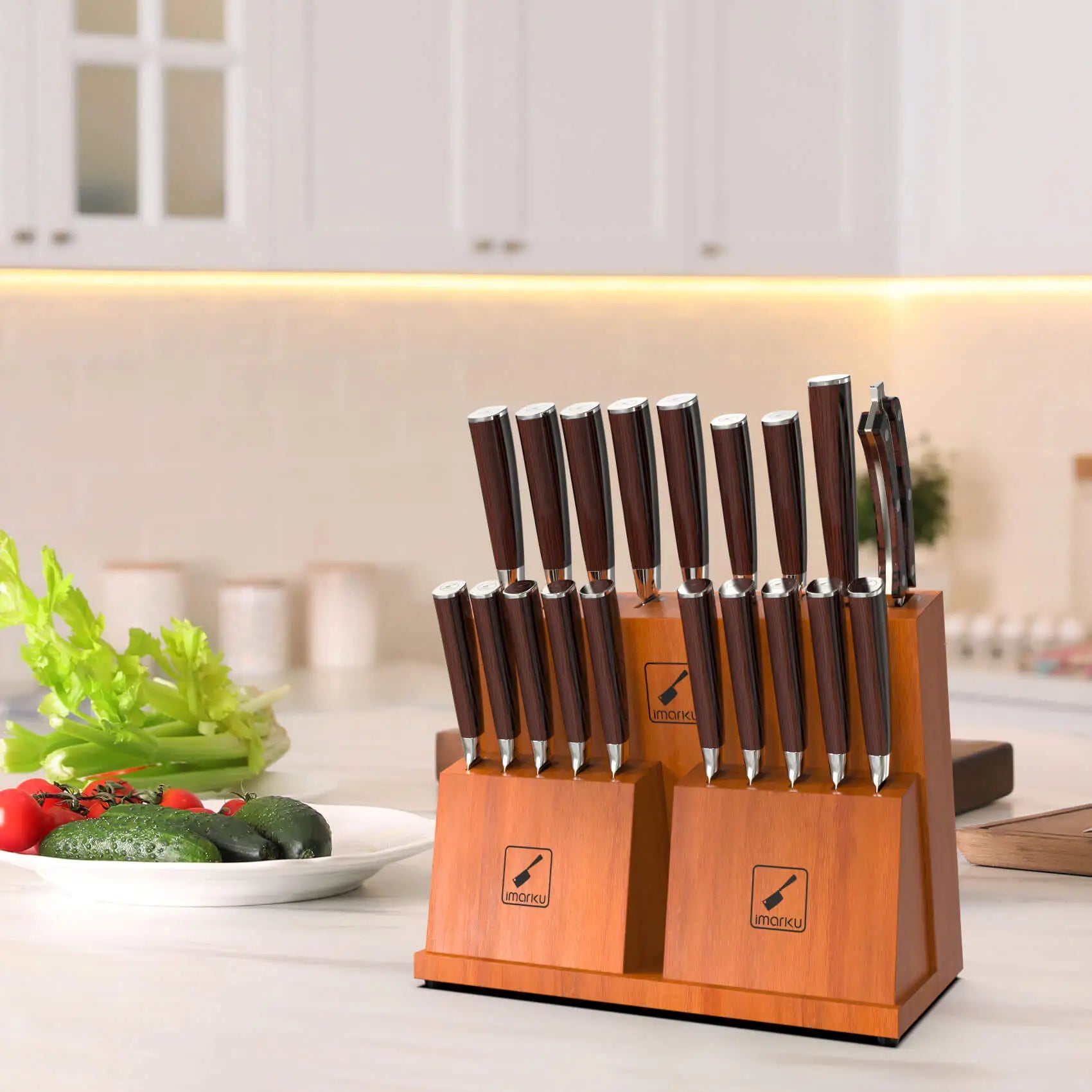 20-Piece Colossal Knife Set with Removable Block | imarku - IMARKU